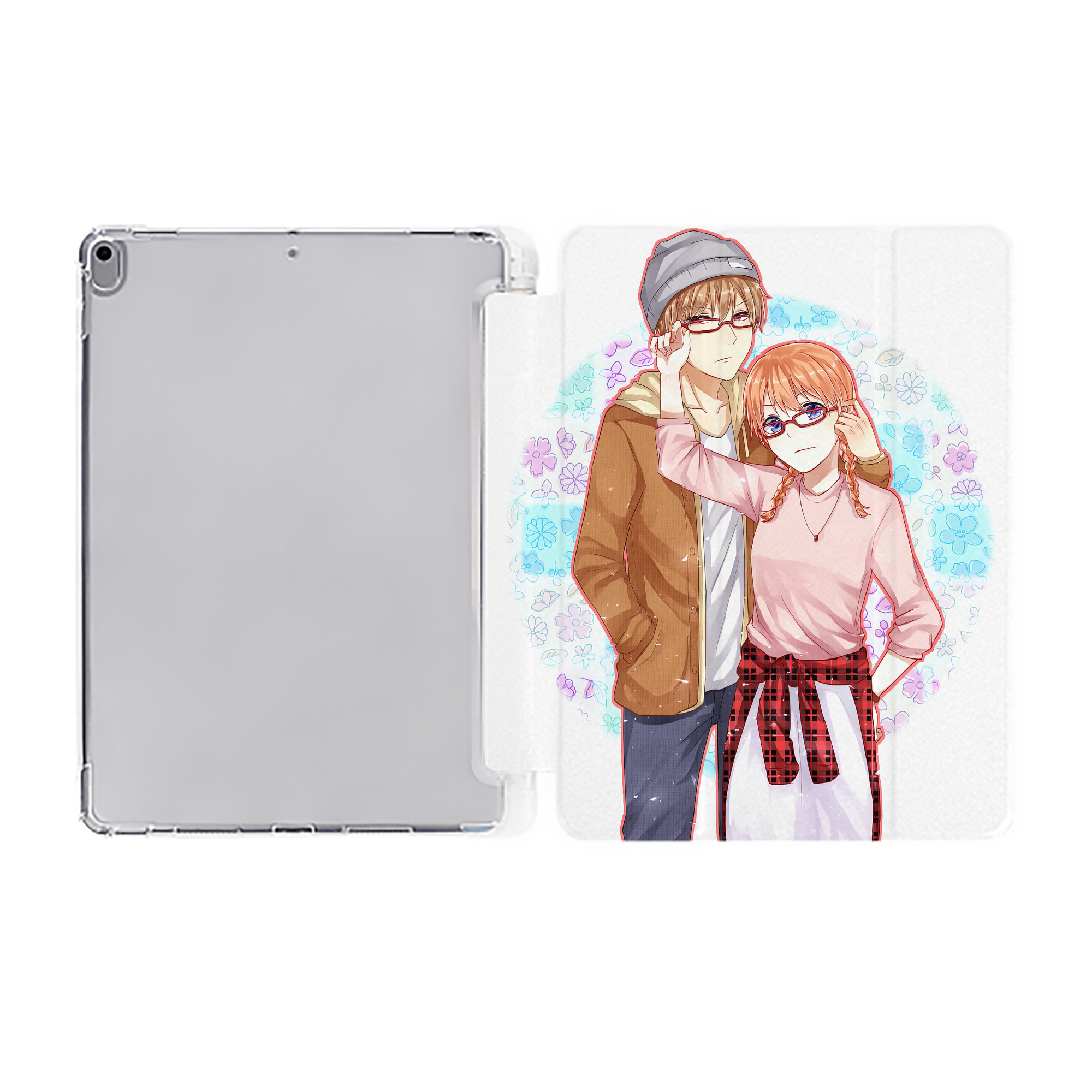 ぎんたま 坂田銀時（さかたぎんとき） 神楽 志村新八（しむら しんぱち） GINTAMA Sakata Gintoki Kagura Shimura Shinpachi IPad ケース ペン収納付き 三つ折りスタンド PUレザー×シリコン 対応機種9.5/10.5/10.9インチ